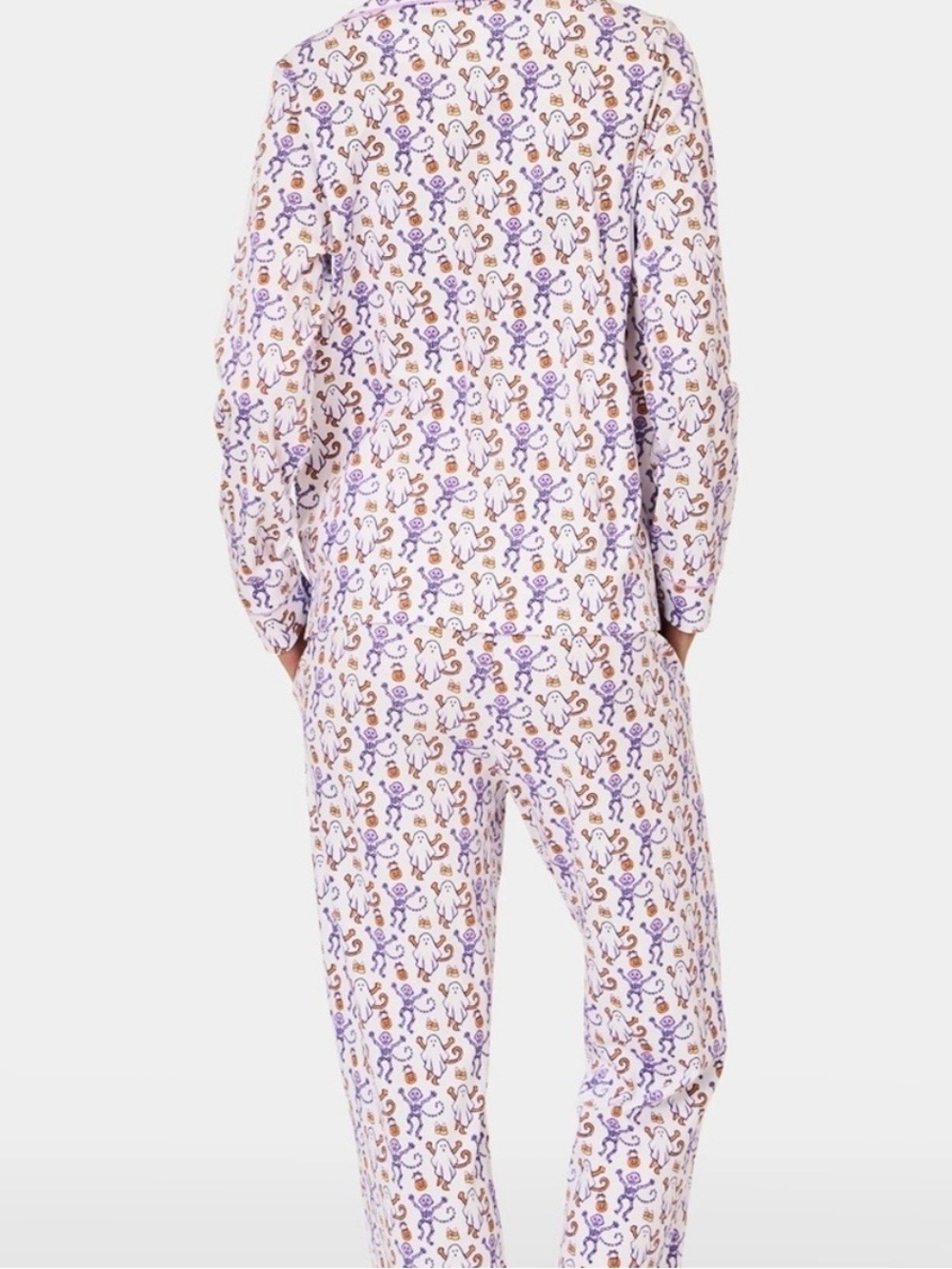 BNWT Roller Rabbit Trick or Treat Long Sleeve Polo Pajamas Size Medium - Picture 3 of 4